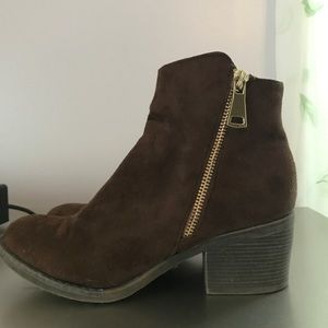 Brown booties